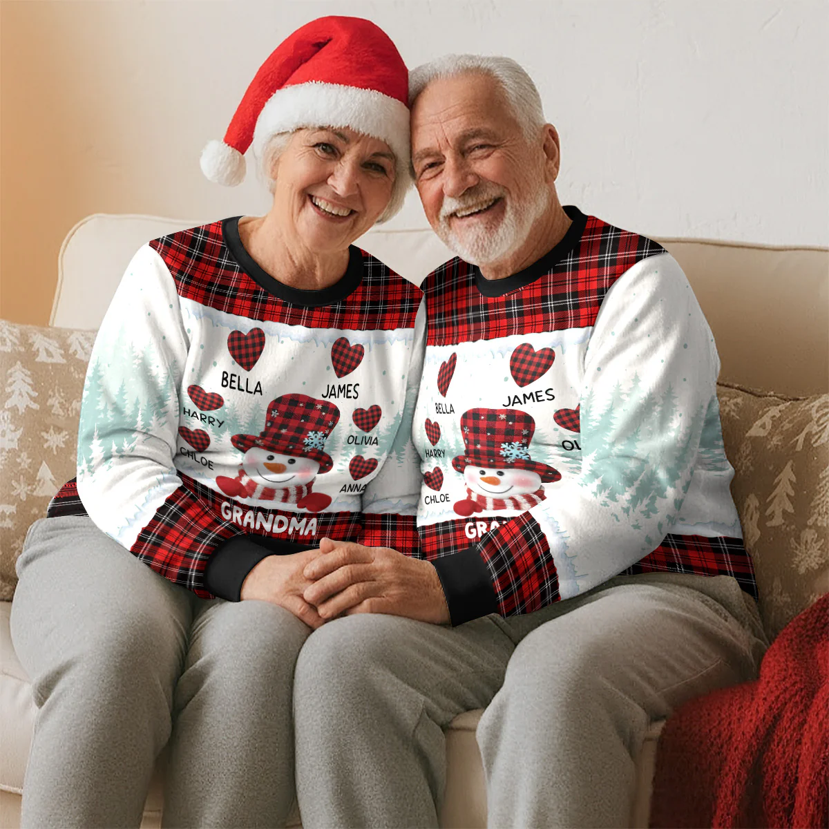 Grandma With Cute Kids - Personalized Custom All-Over-Print Sweatshirt - Image 5