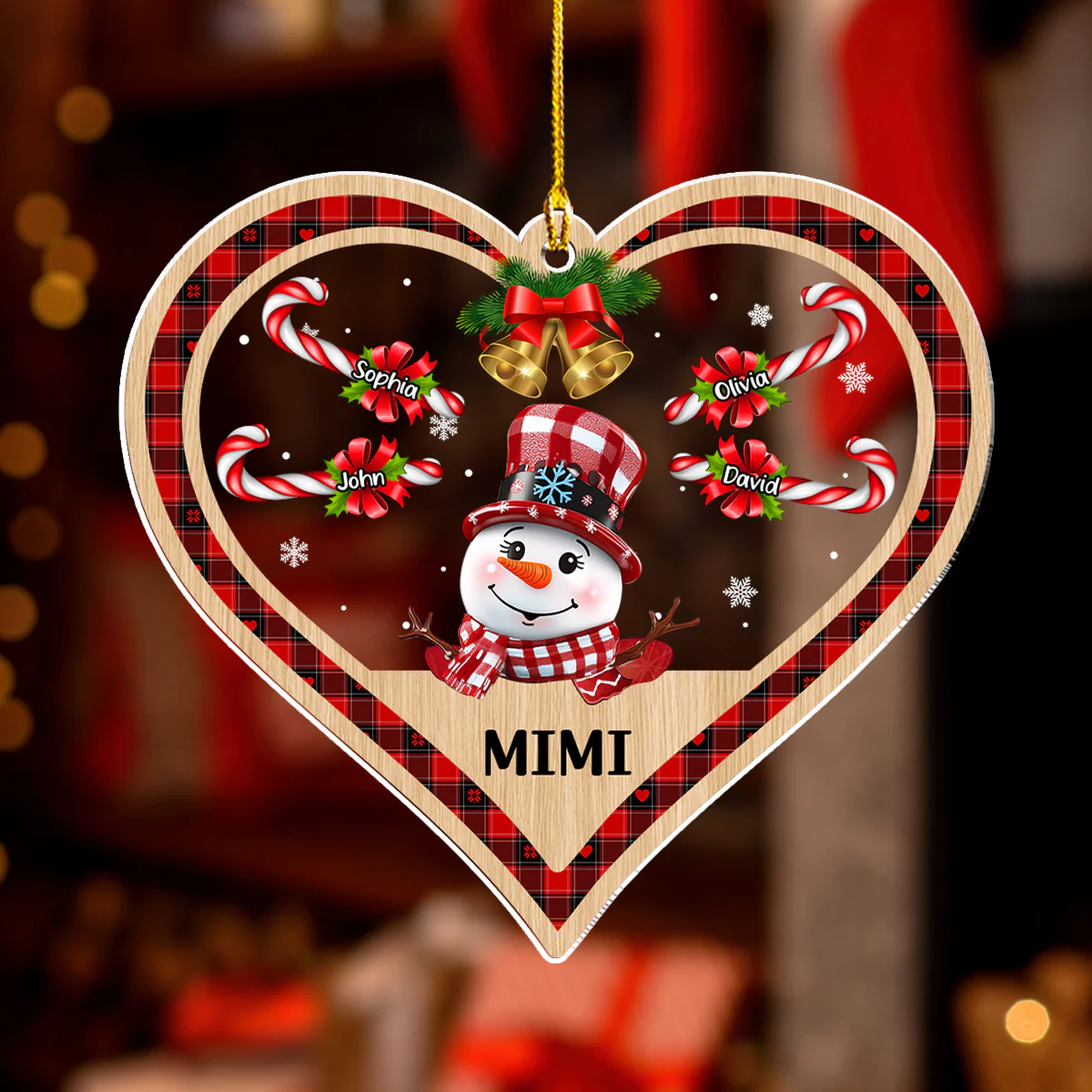 Grandma With Her Lovers - Personalized Custom Acrylic Ornament - Image 3