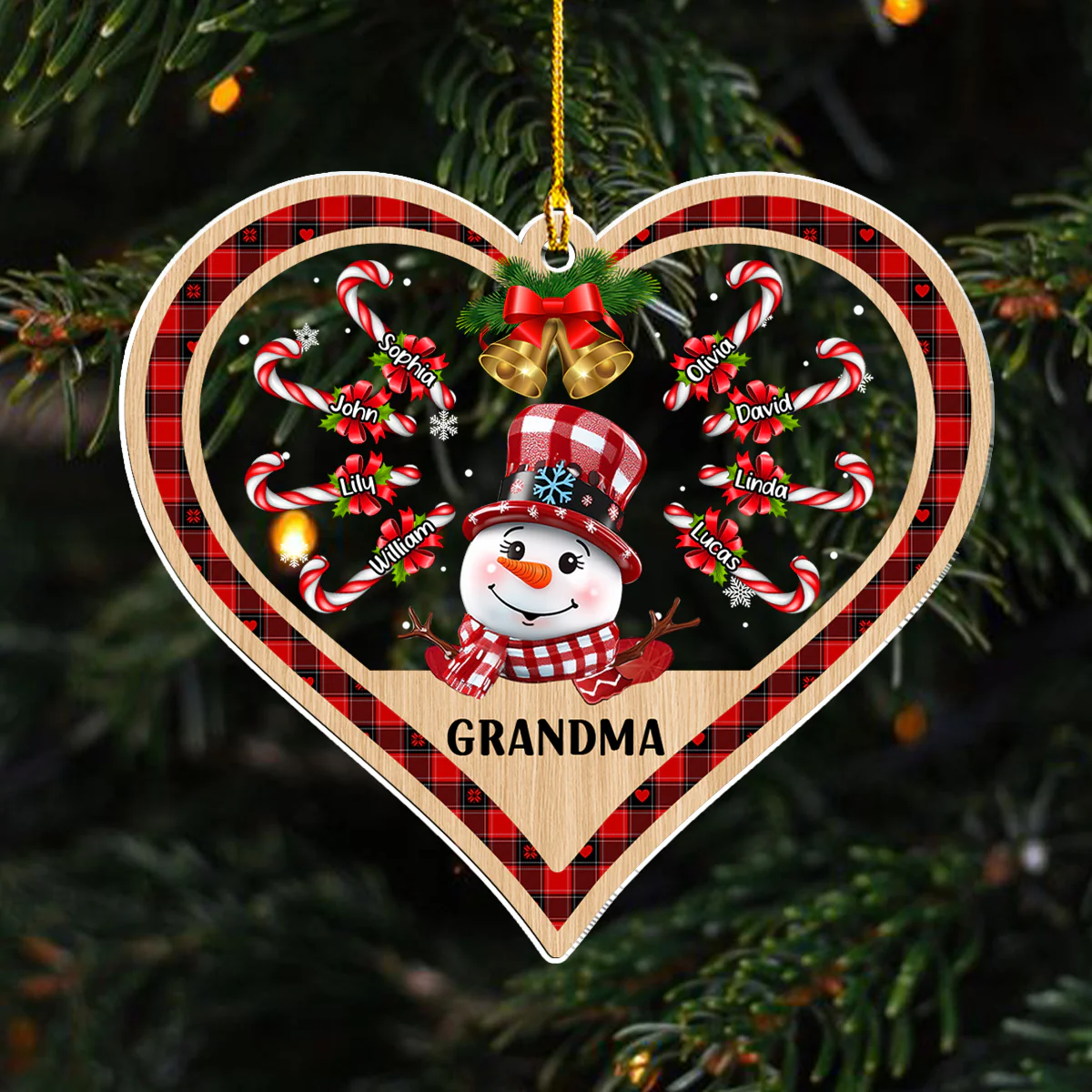 Grandma With Her Lovers - Personalized Custom Acrylic Ornament - Image 5