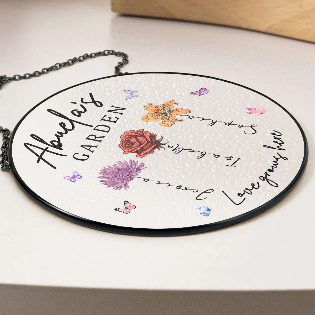 Grandma You Make Life Bloom - Personalized Custom Window Hanging Suncatcher - Image 3