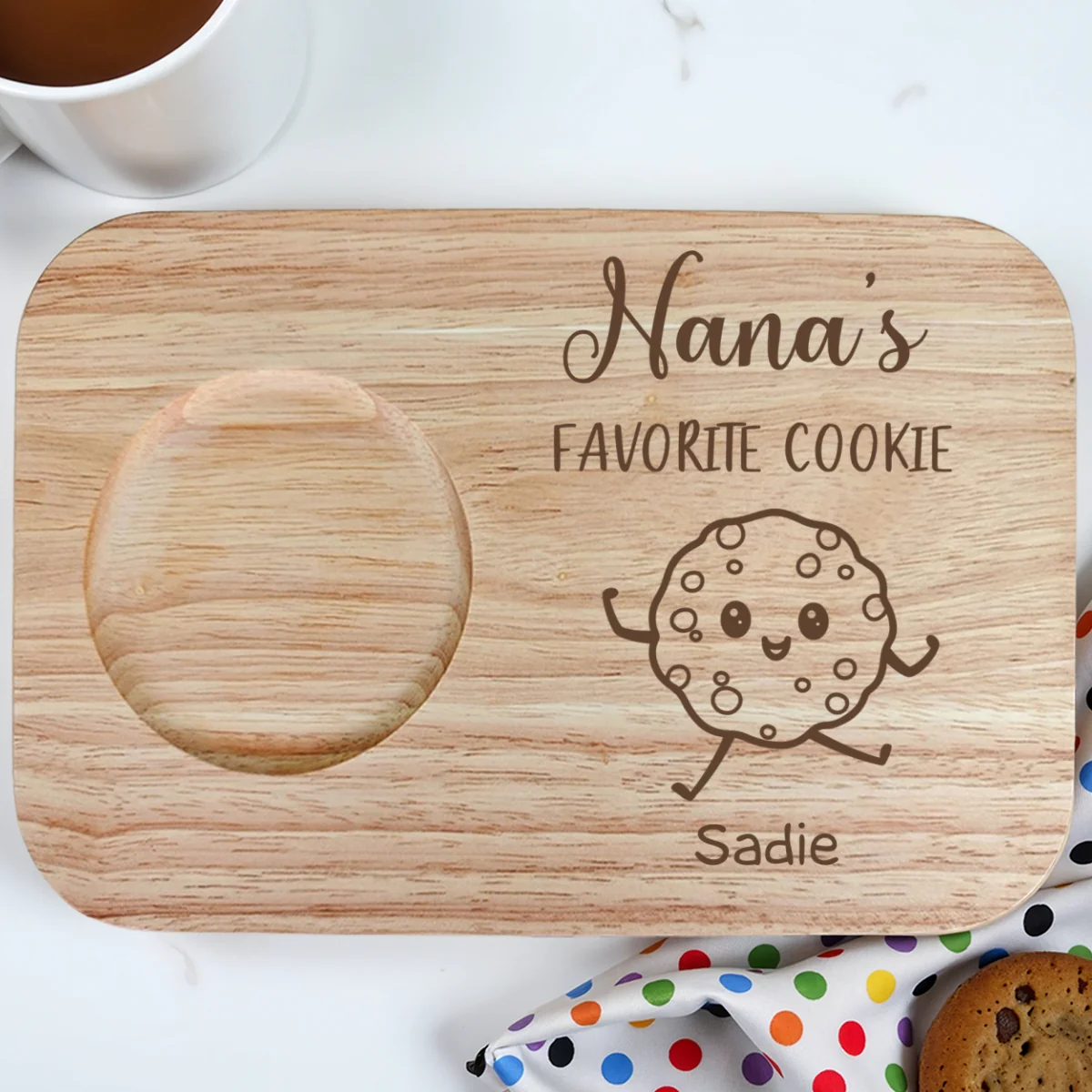 Grandma's Favorite Cookies - Personalized Custom Wooden Treat Board - Image 6