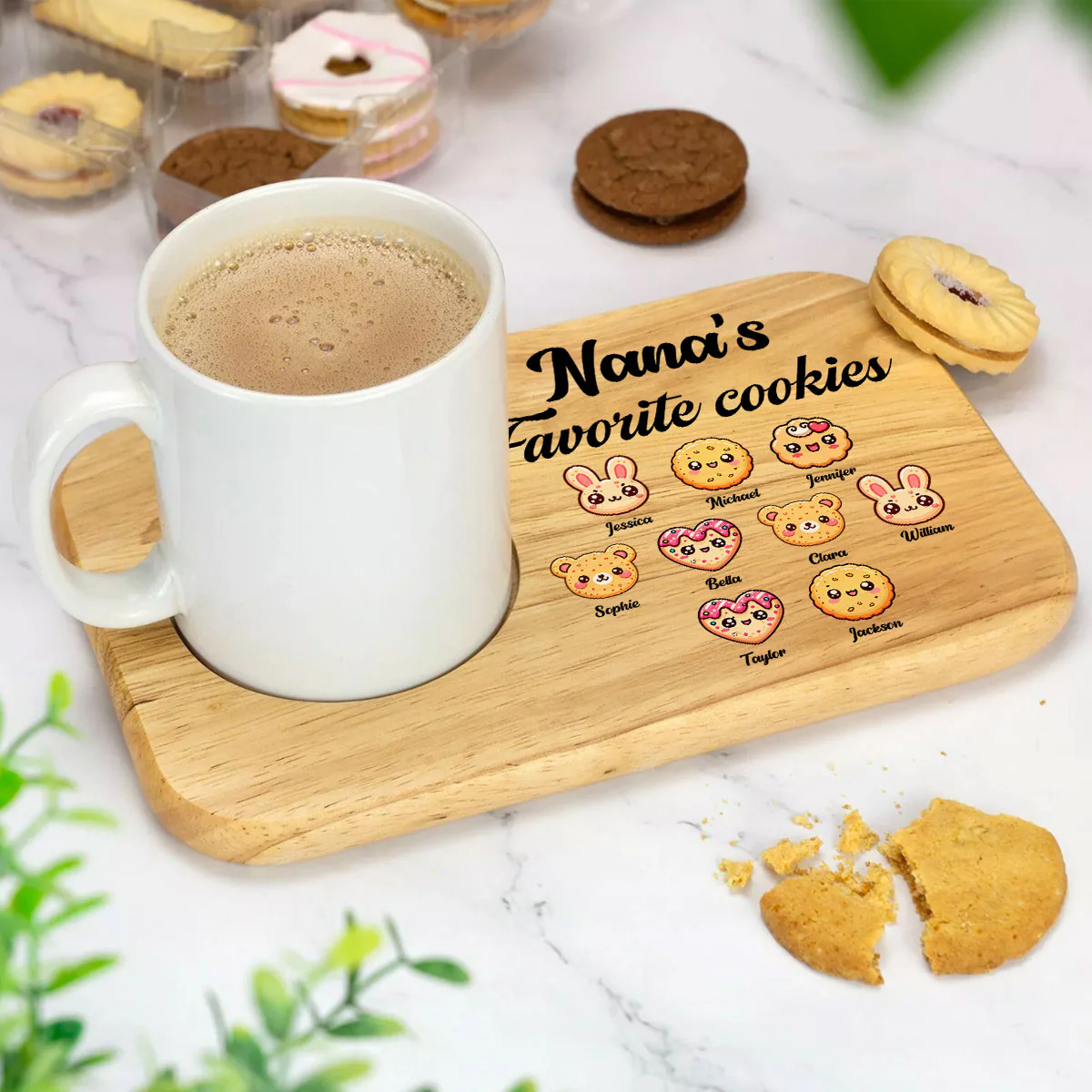 Grandma Favorite Cookies - Personalized Custom Wooden Treat Board - Image 6