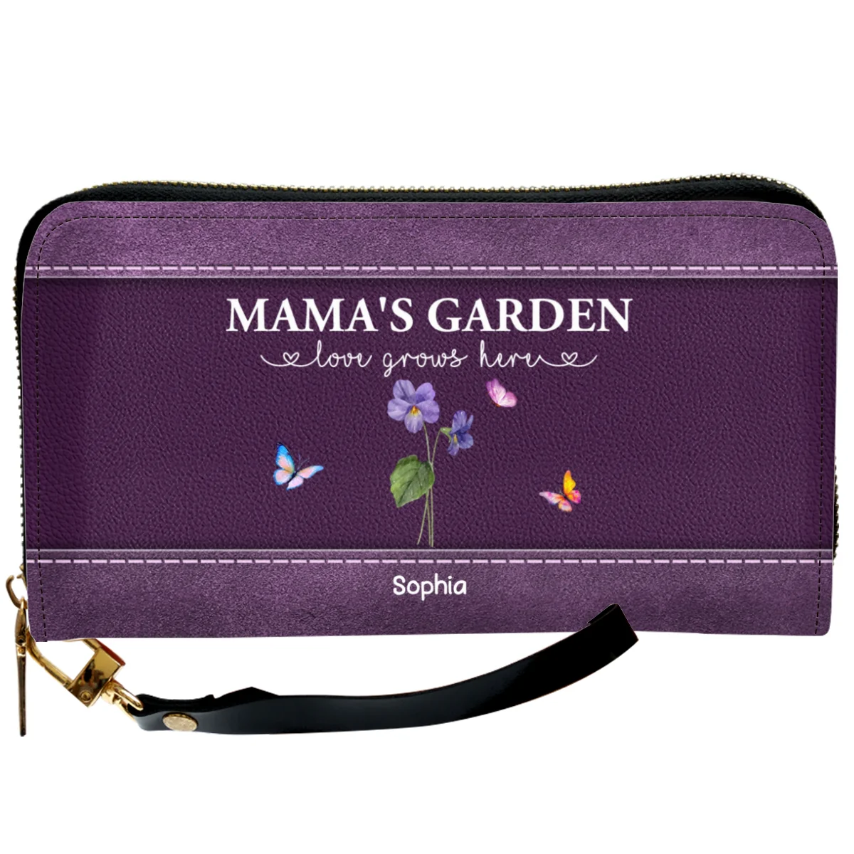 The Garden of Grandma Love Grows Here - Personalized Custom Leather Wallet - Image 7