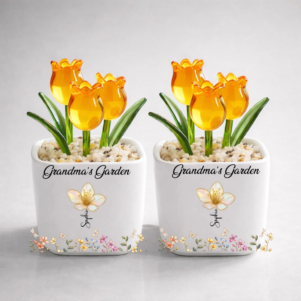 Grandma's Garden- Personalized Custom Glass Everlasting Tulips - Image 15