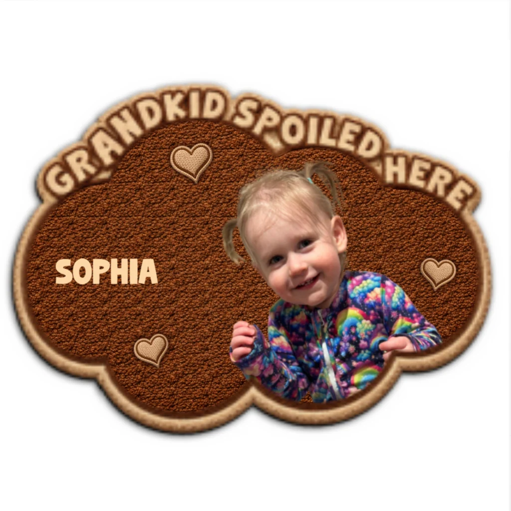 Grandmas Little Makers With Photo - Personalized Custom Doormat - Image 9