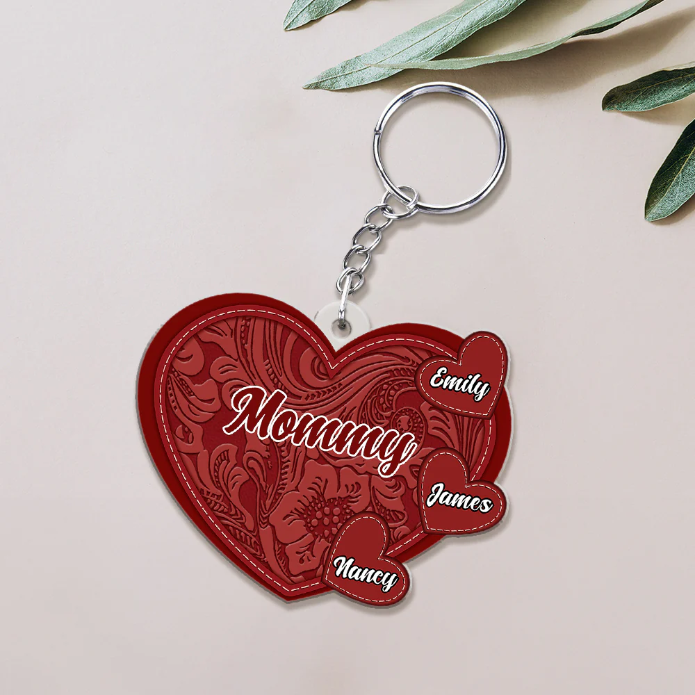 Grandma's Little Sweethearts - Personalized Custom Acrylic Keychain - Image 2
