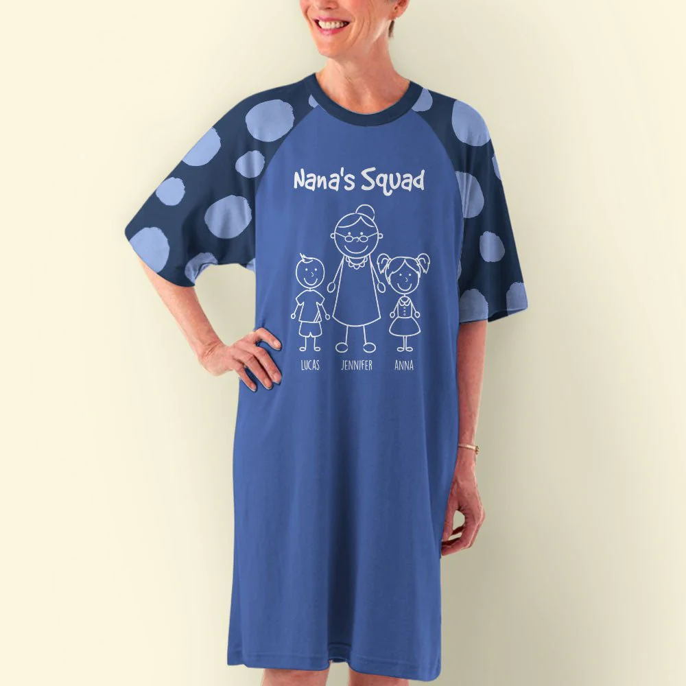 Grandma's Squad - Personalized Custom 3/4 Sleeve Dress - Image 4