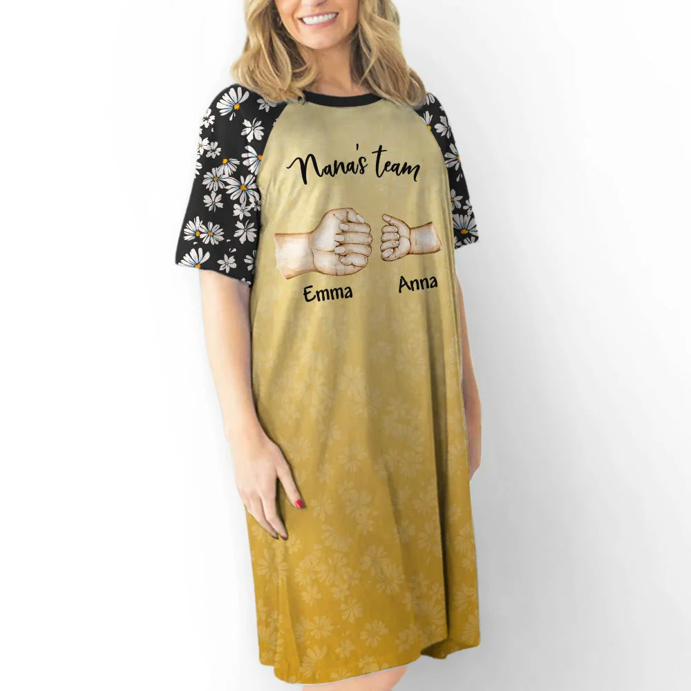 Grandma's Team - Personalized Custom 3/4 Sleeve Dress - Image 4