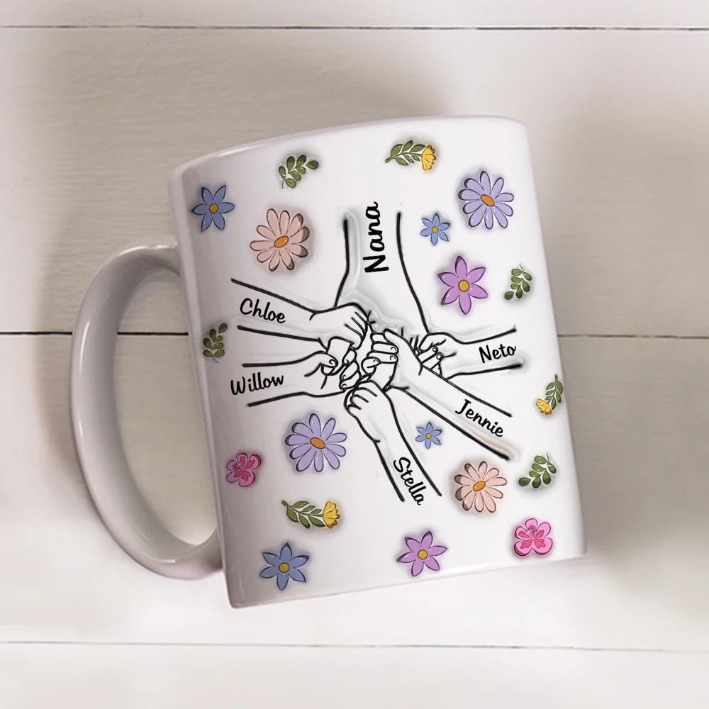 Grandmother Hold My Hand - Personalized Custom 3D Inflated Effect Mug - Image 4