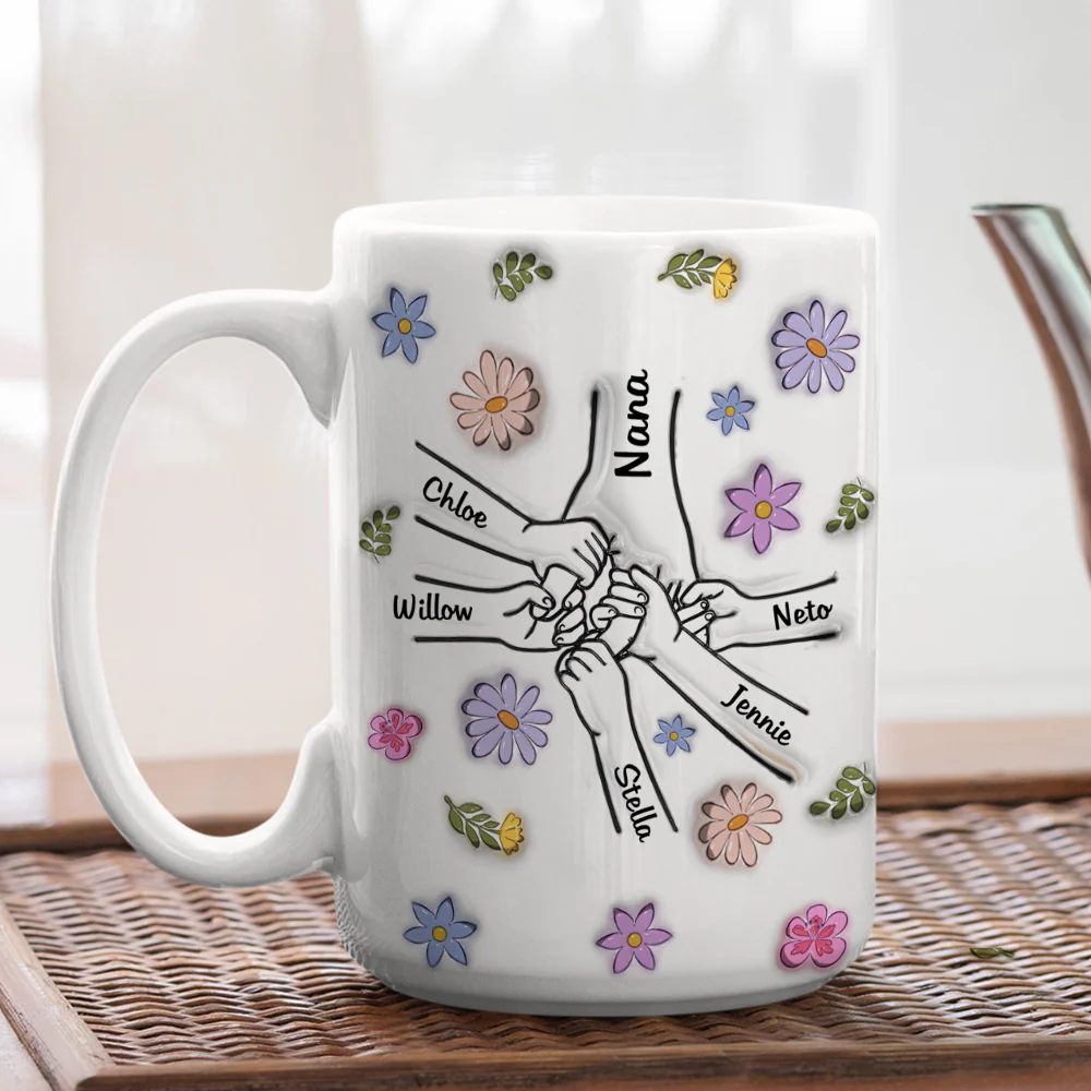 Grandmother Hold My Hand - Personalized Custom 3D Inflated Effect Mug - Image 5
