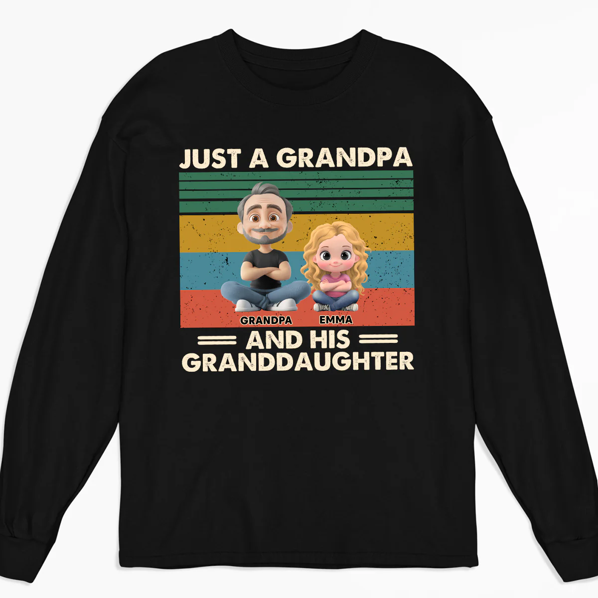 Grandpa And Grandkids - Personalized Custom Shirt - Image 5