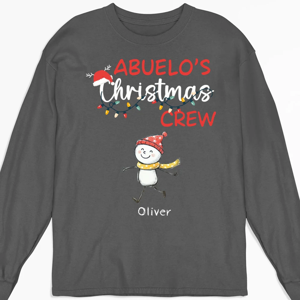 Grandpa Christmas Crew Always Ready - Personalized Custom Shirt - Image 12