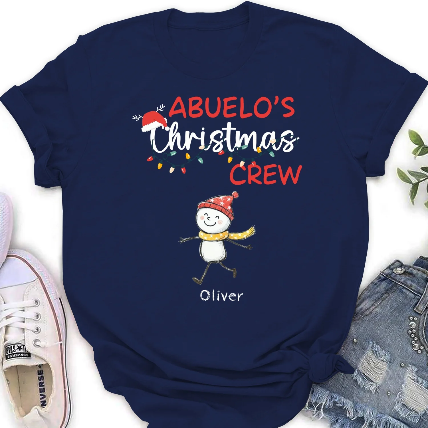 Grandpa Christmas Crew Always Ready - Personalized Custom Shirt - Image 19