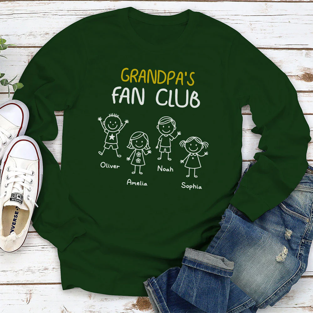 Grandpa Fan Club - Personalized Custom Shirt - Image 4