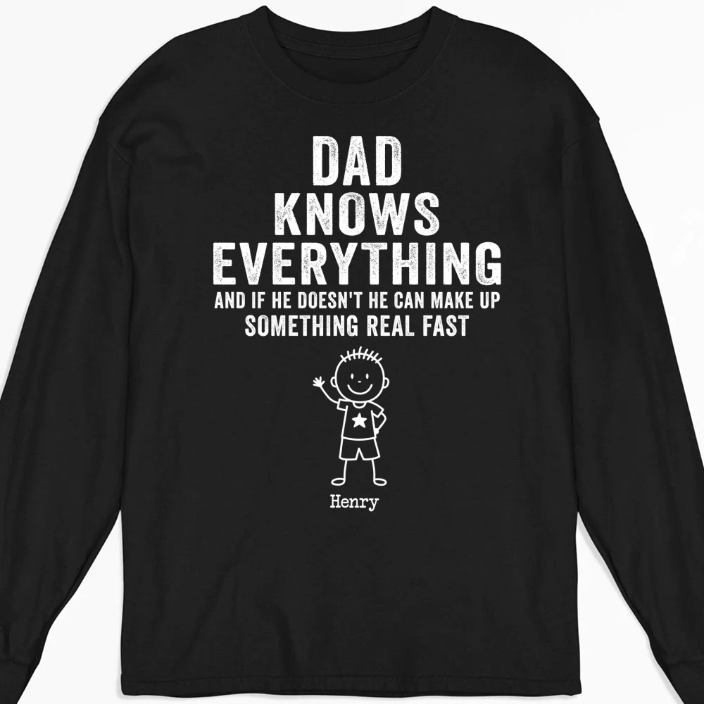 Grandpa Knows Everything - Personalized Custom Shirt - Image 10