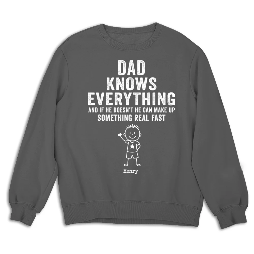 Grandpa Knows Everything - Personalized Custom Shirt - Image 14