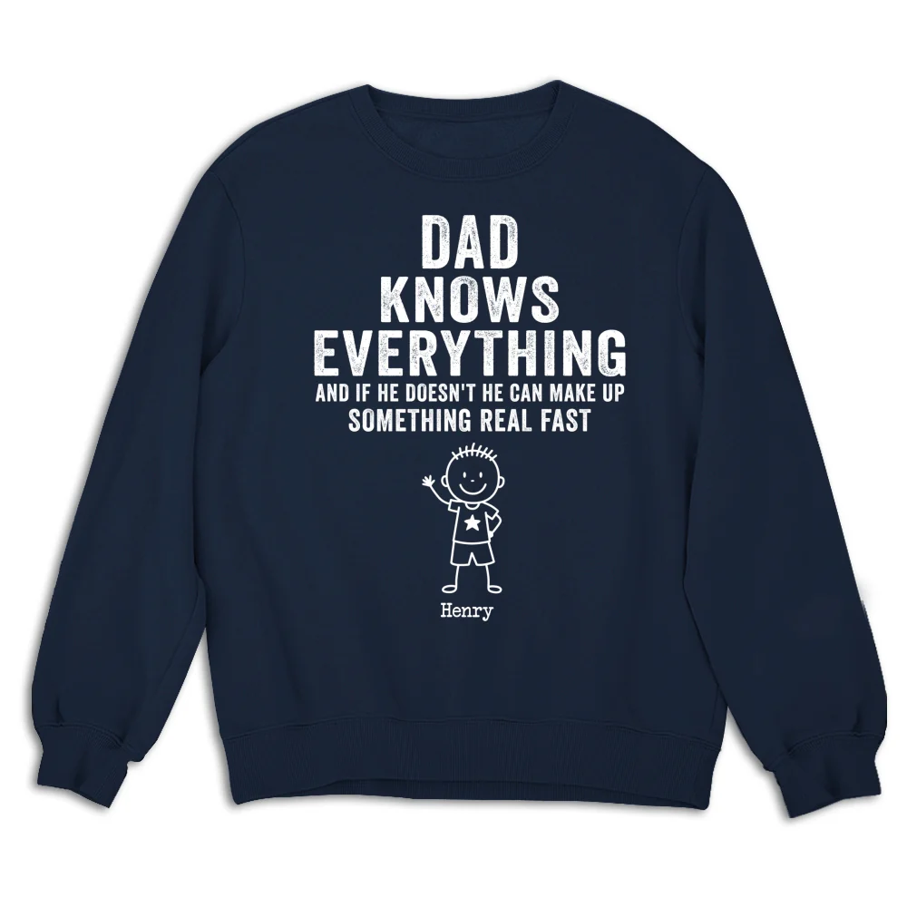 Grandpa Knows Everything - Personalized Custom Shirt - Image 15