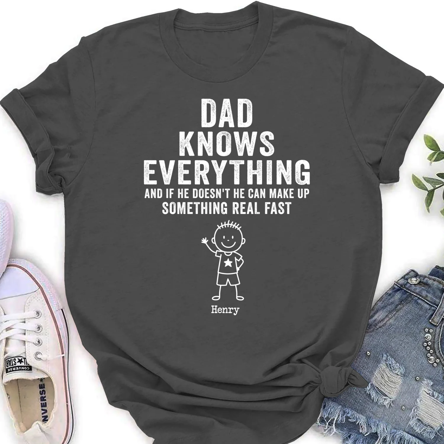 Grandpa Knows Everything - Personalized Custom Shirt - Image 17