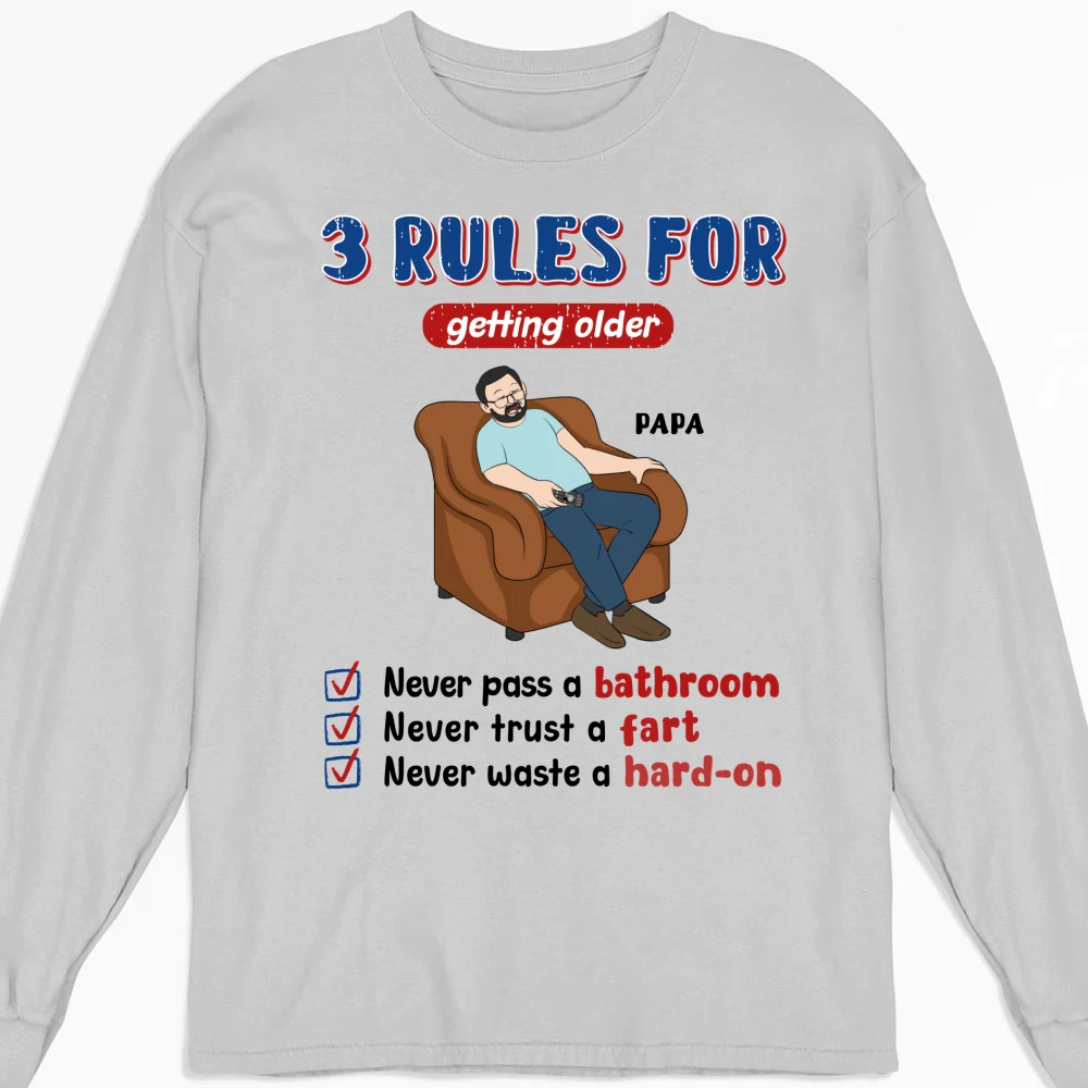 Grandpa Rules Laugh Leak Repeat - Personalized Custom Shirt - Image 10