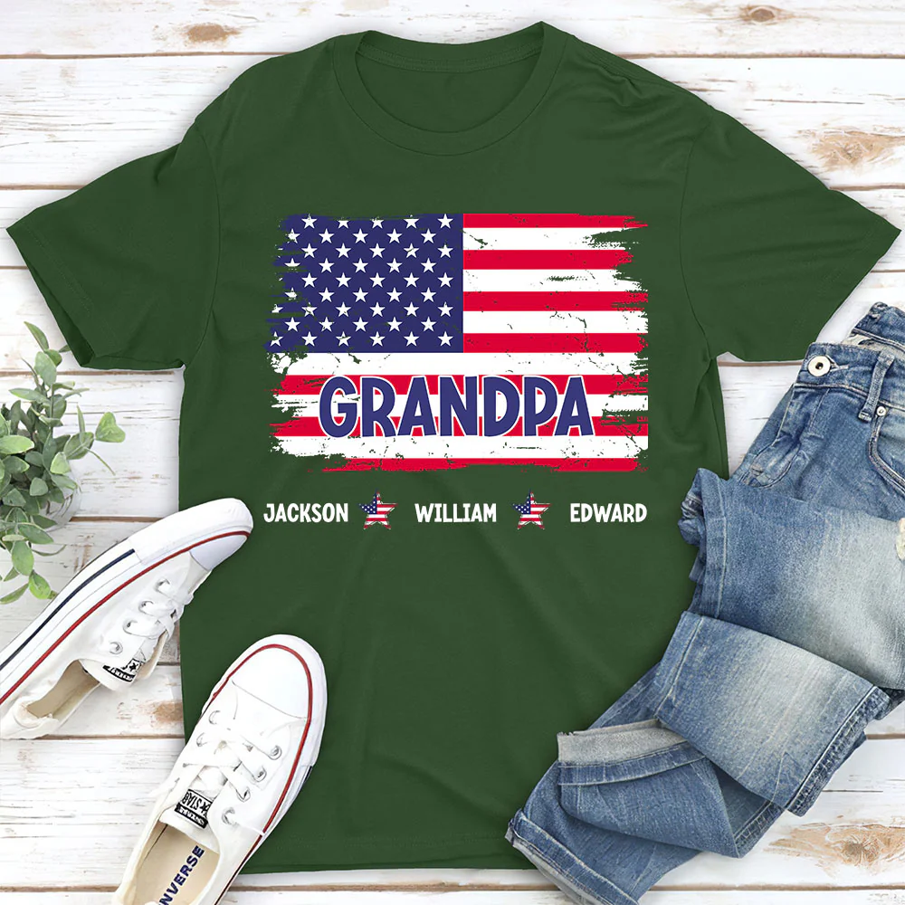 Grandpa Stars - Personalized Custom Shirt - Image 3