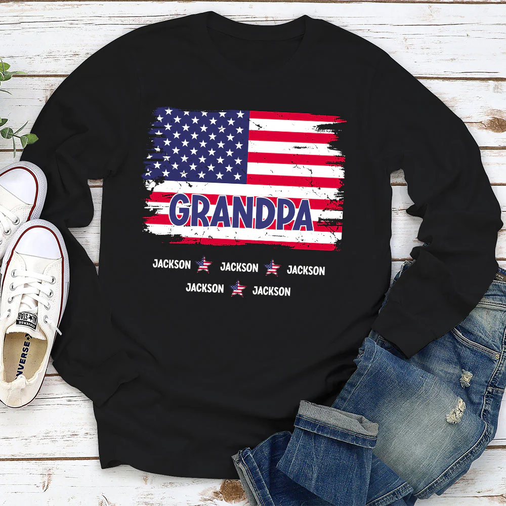 Grandpa Stars - Personalized Custom Shirt - Image 4
