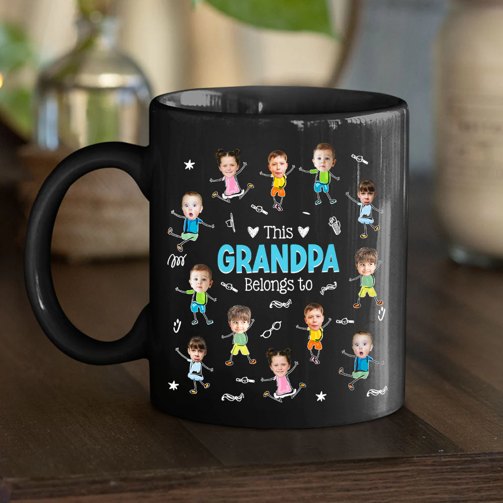 Grandpa This Belongs - Personalized Custom Coffee Mug - Image 3