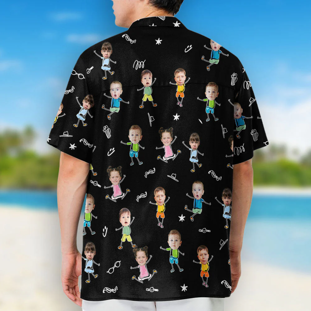 Grandpa This Belongs - Personalized Custom Hawaiian Shirt - Image 4