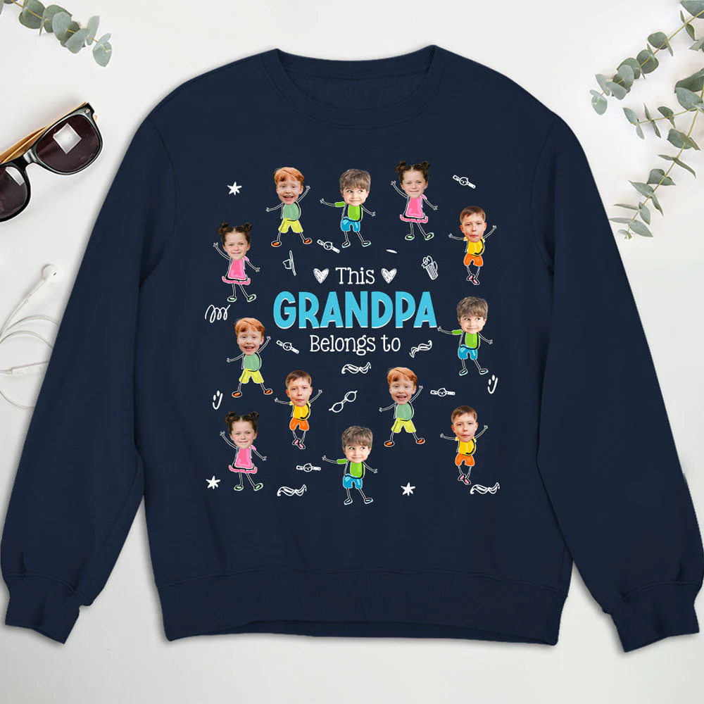 Grandpa This Belongs - Personalized Custom Shirt - Image 3