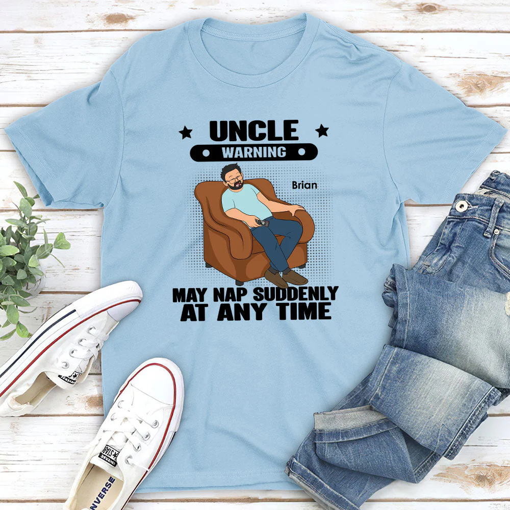 Grandpa Warning May Nap - Personalized Custom Shirt - Image 2