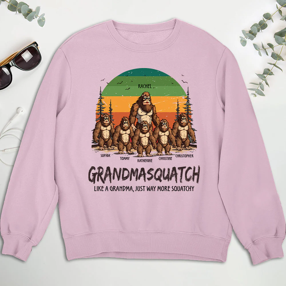 Grandpasquatch And Grandmasquatch - Personalized Custom Shirt - Image 4