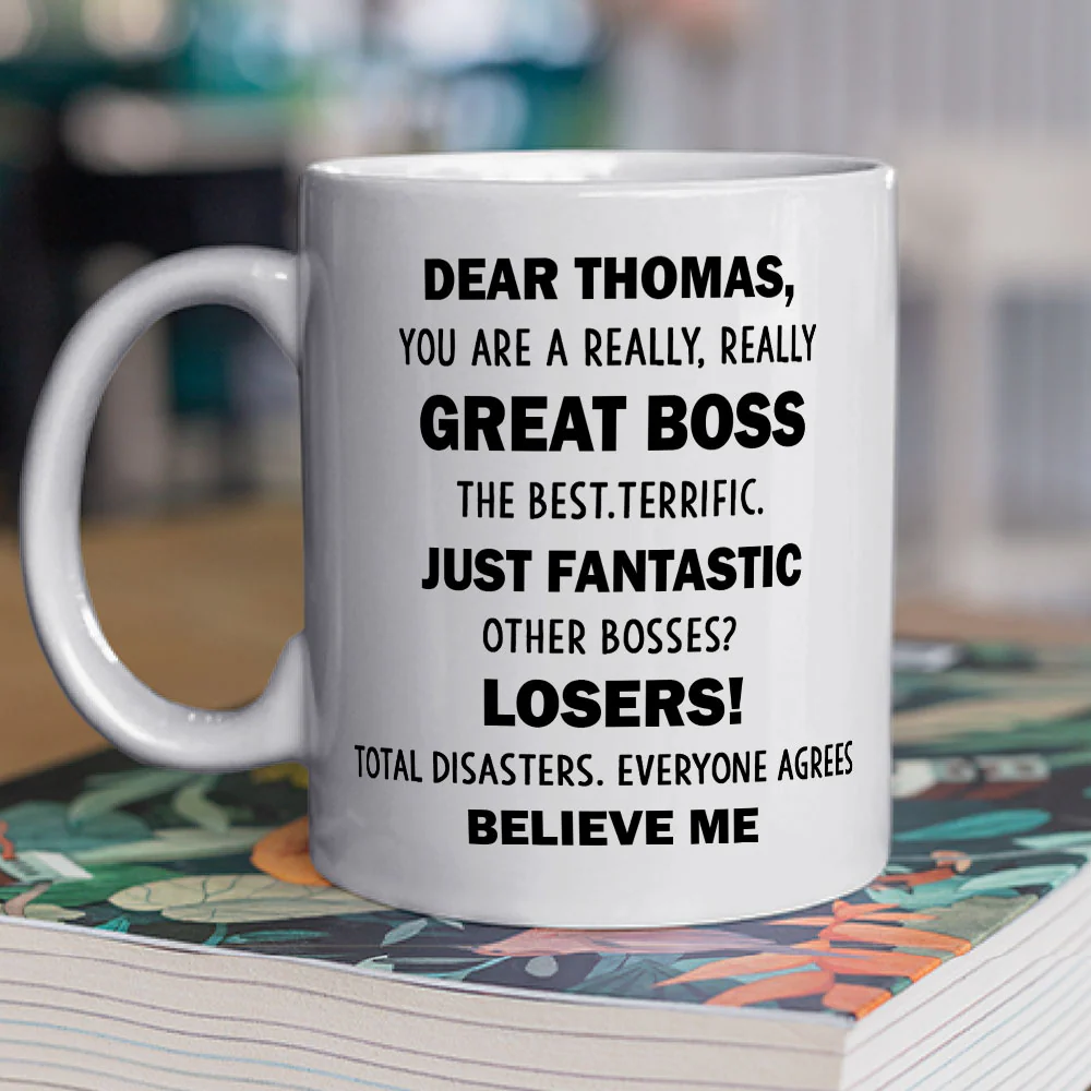 Great Boss - Personalized Custom Coffee Mug - Image 3