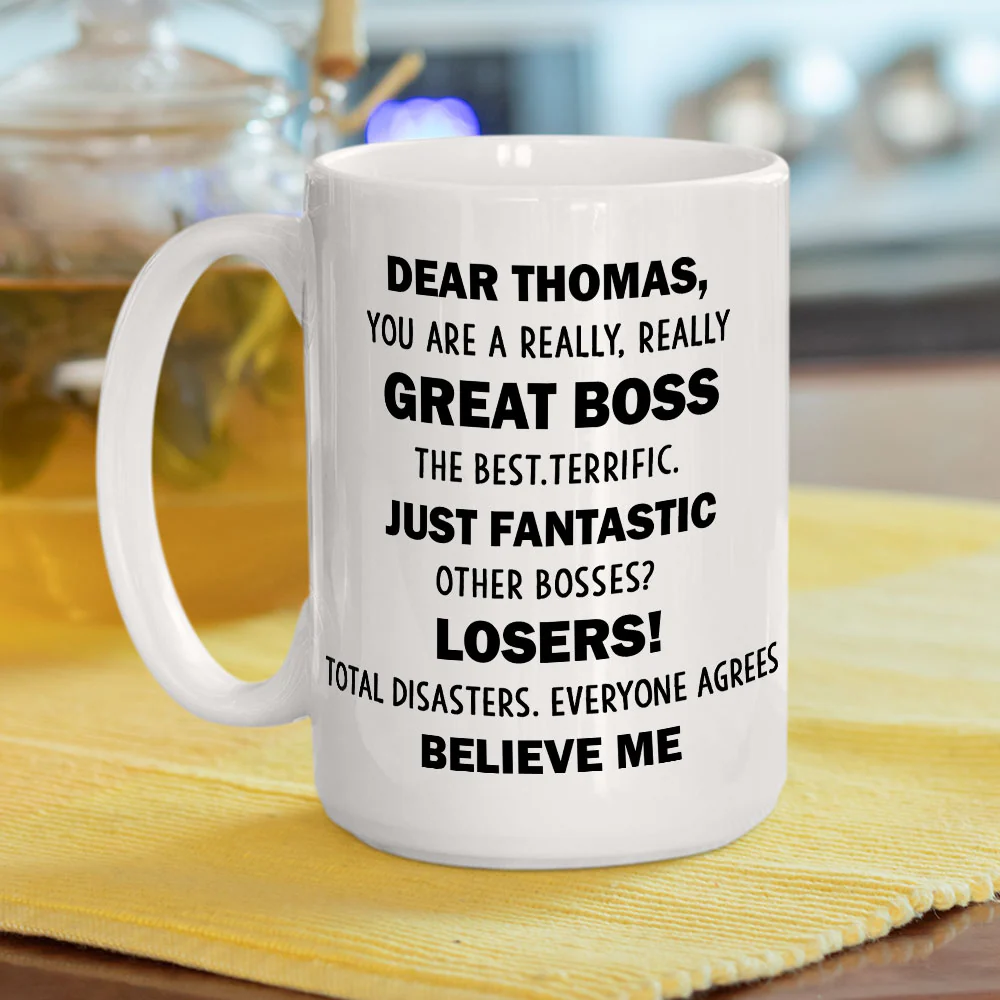 Great Boss - Personalized Custom Coffee Mug - Image 5