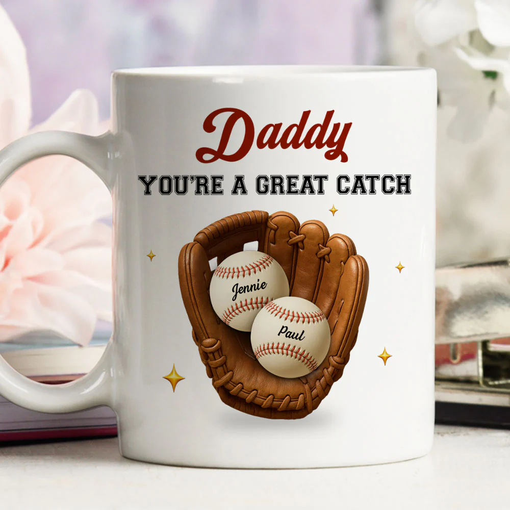 Great Catch - Personalized Custom Coffee Mug - Image 3