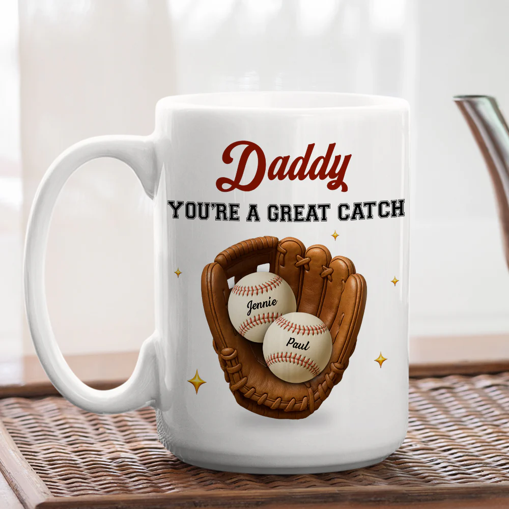 Great Catch - Personalized Custom Coffee Mug - Image 4