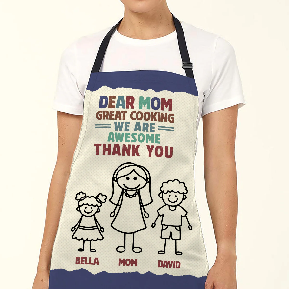 Great Cooking Mom - Personalized Custom Apron - Image 2