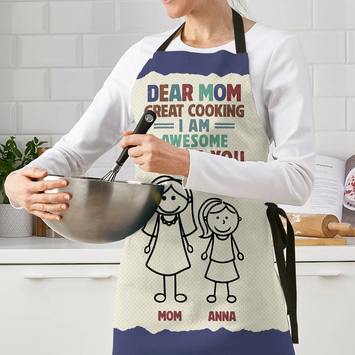 Great Cooking Mom - Personalized Custom Apron - Image 4