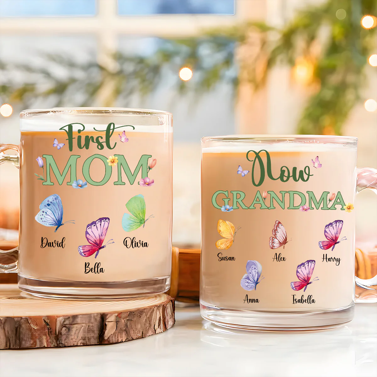 Great Grandma - Personalized Custom Glass Mug - Image 2