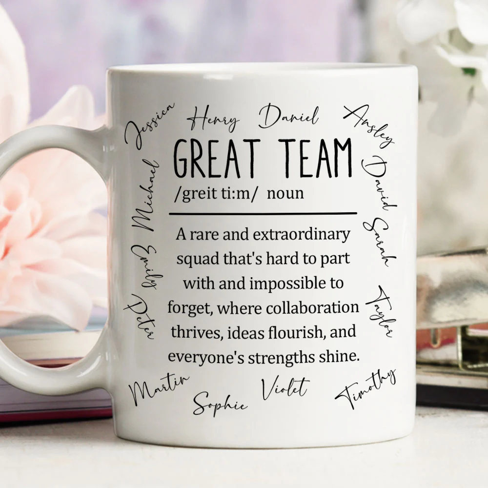Great Team - Personalized Custom Coffee Mug - Image 3