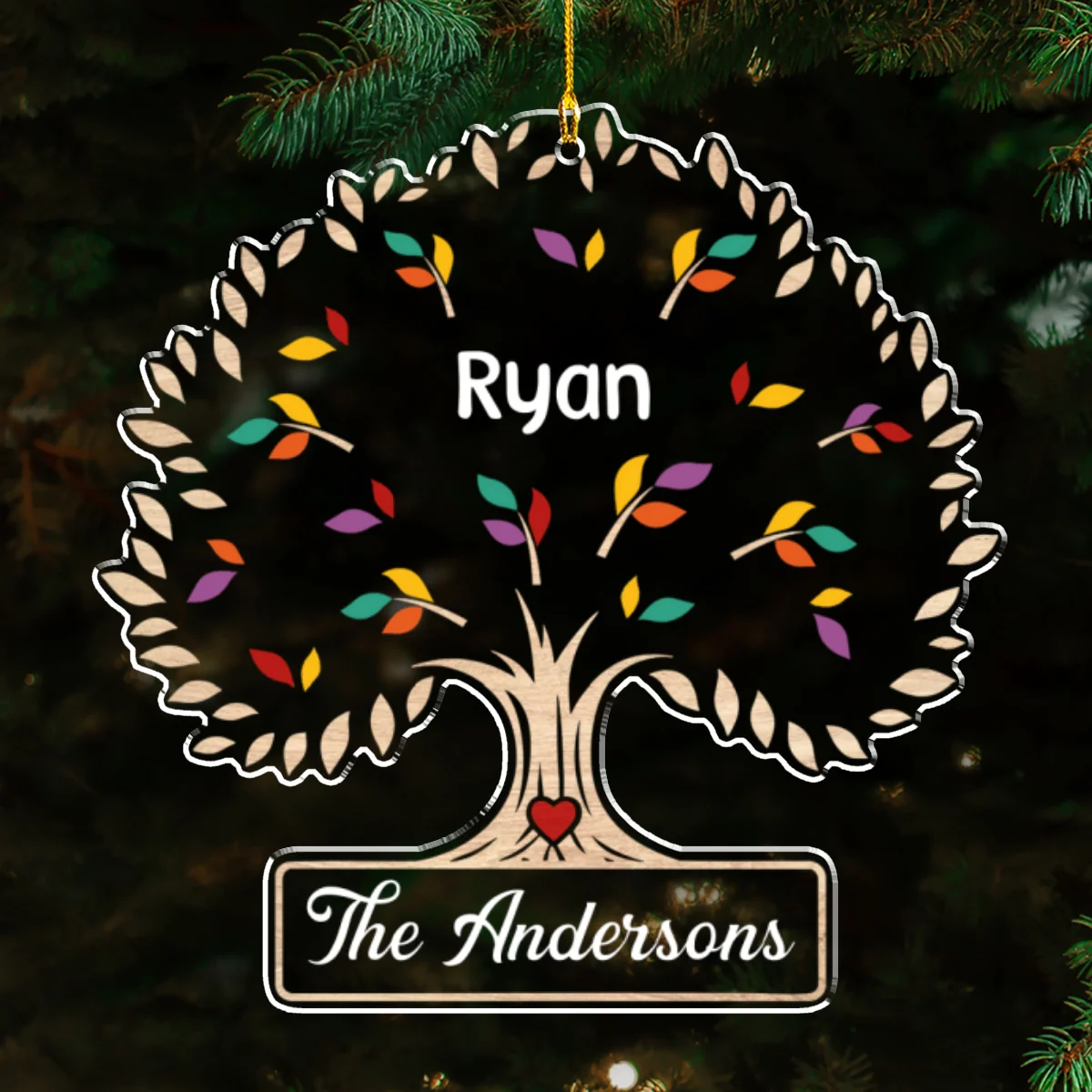Great Team Tree - Personalized Custom Acrylic Ornament - Image 5