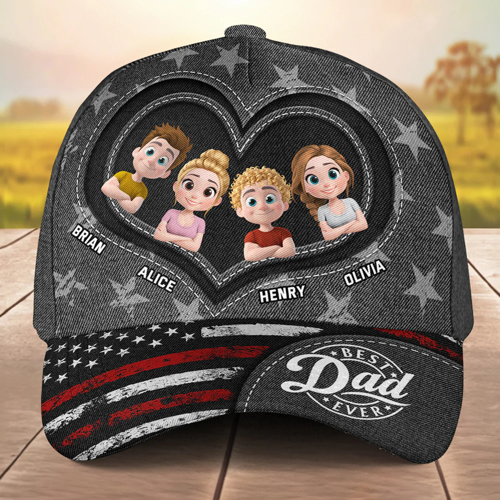 Greatest Dad Of All Time - Personalized Custom Classic Cap - Image 2