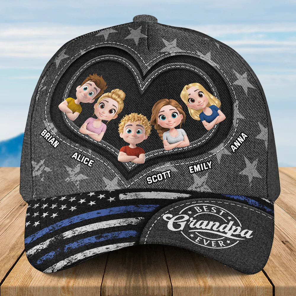 Greatest Dad Of All Time - Personalized Custom Classic Cap - Image 3