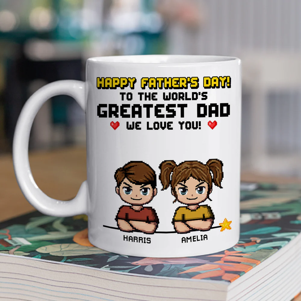 Greatest Dad We Love You - Personalized Custom Coffee Mug - Image 2