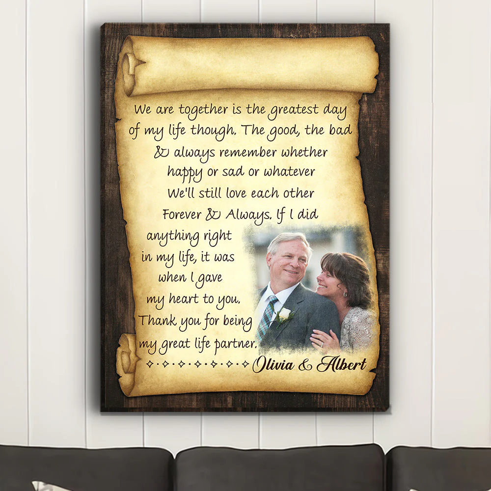 Greatest Day Of My Life - Personalized Custom Photo Canvas