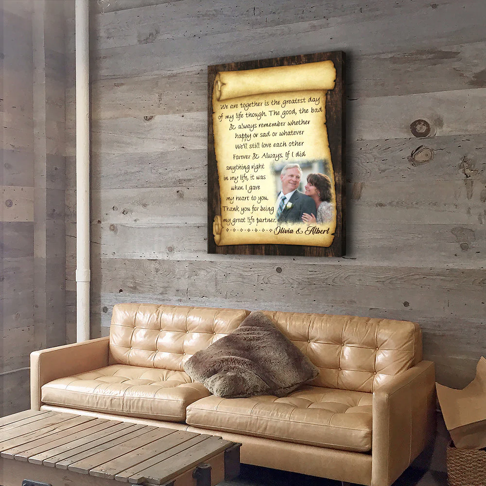 Greatest Day Of My Life - Personalized Custom Photo Canvas - Image 3