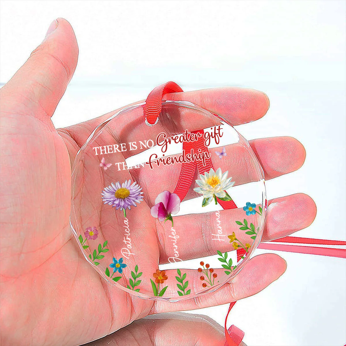 Greatest Friendship - Personalized Custom Glass Ornament - Image 4