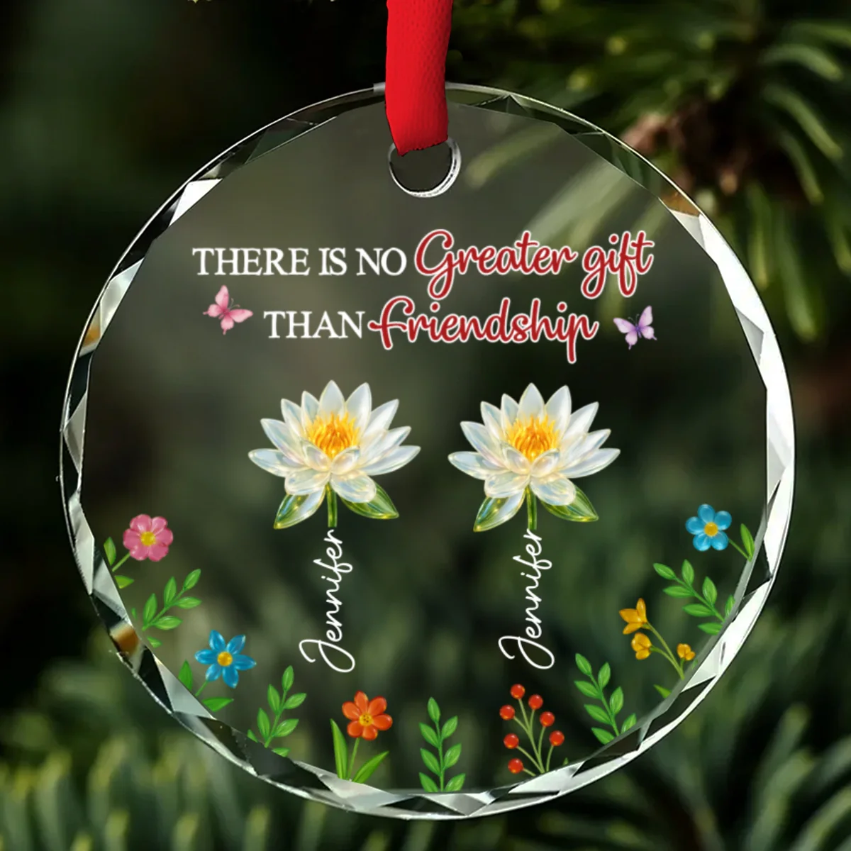 Greatest Friendship - Personalized Custom Glass Ornament - Image 6