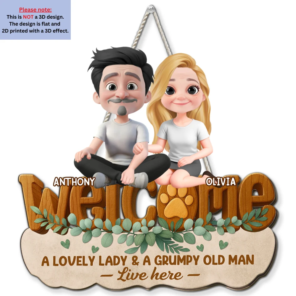 Greetings To Our Home - Personalized Custom 3D Effect Wood Sign - Image 7