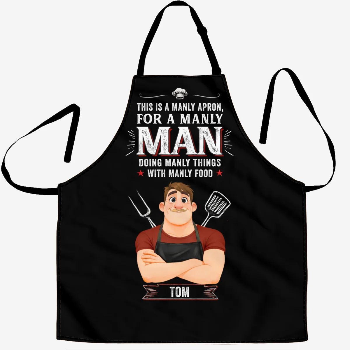 Grill Like A Man - Personalized Custom Apron - Image 4