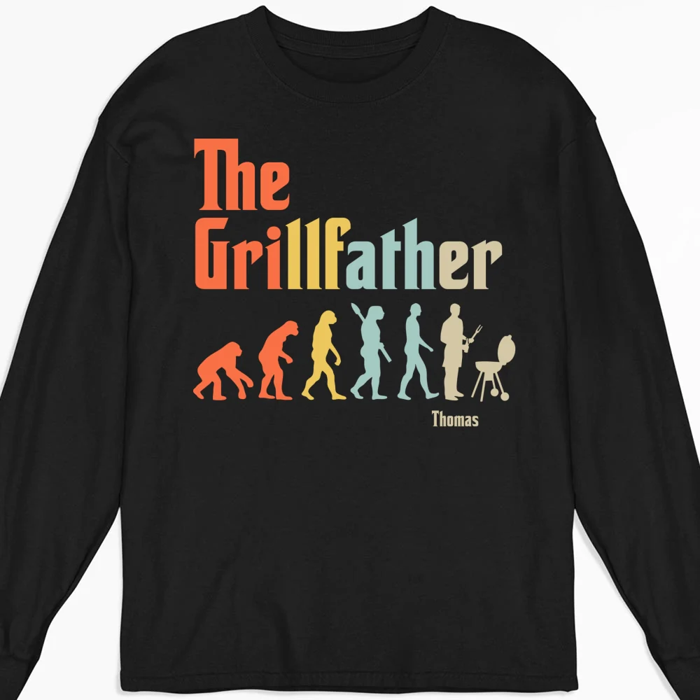 Grilling Dad Evolution - Personalized Custom Shirt - Image 10