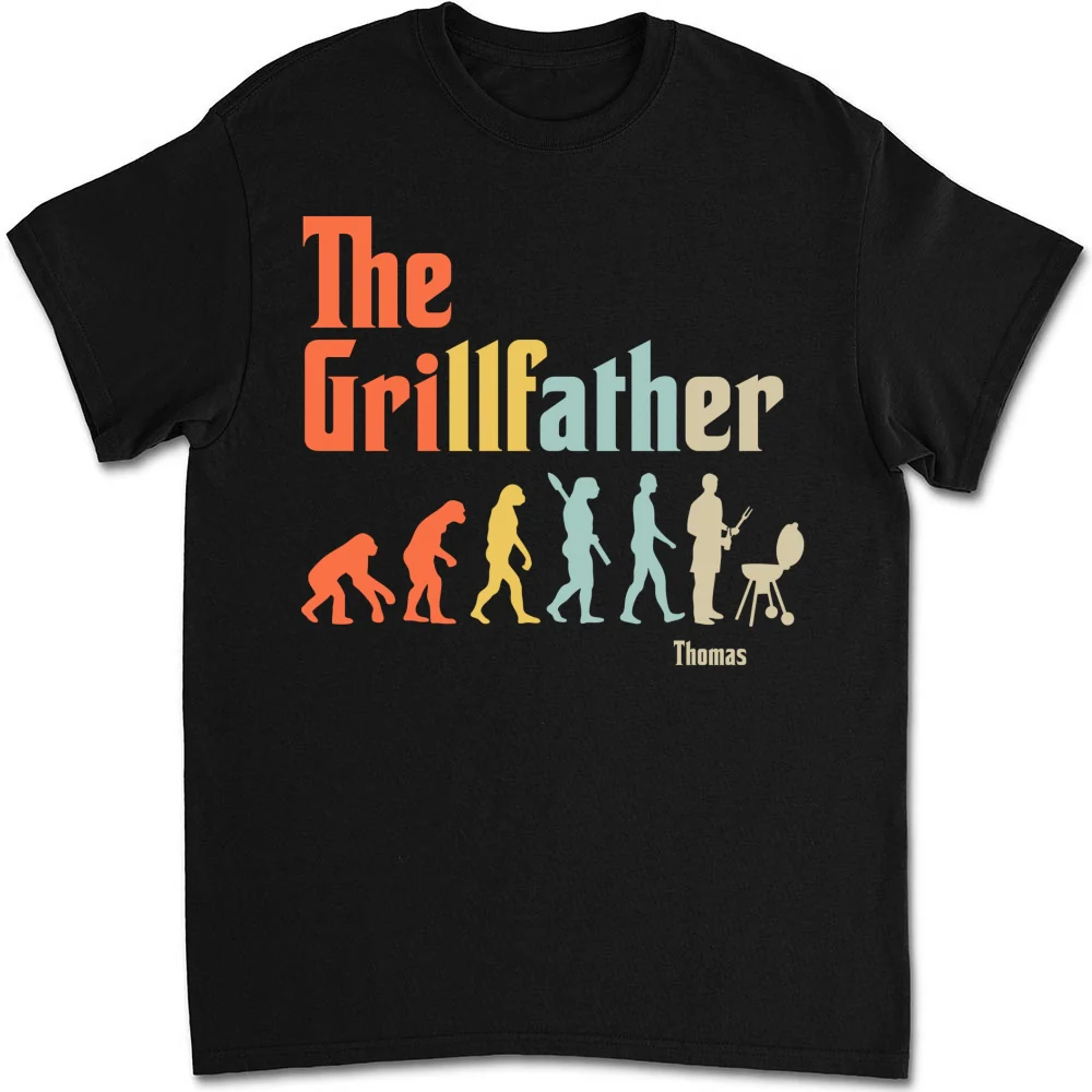 Grilling Dad Evolution - Personalized Custom Shirt - Image 6